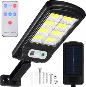 Lampa Solarna Z Czujnikiem Zmierzchu Ruchu + Pilot