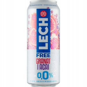 Piwo Lech Bezalkoholowe Free Granat 500ml Puszka