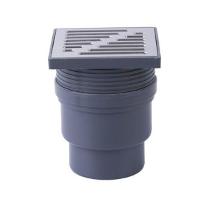 Kratka Kanalizacyjna Fi50 10x10 Odpływ Ruszt Szara