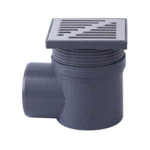 Kratka Kanalizacyjna Fi50 10x10 Regulowana Szara