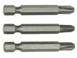 Końcówki Krzyżowe Ph3 X 50mm 3szt Bity Bit Komplet