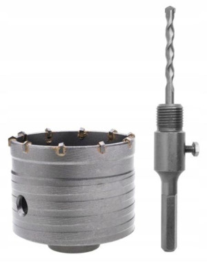 Koronka Wiertnicza Z Widią I Adapterem 80mm Hex