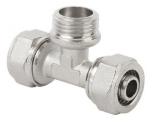 Trójnik Pex/gz/pex 25 X 3/4 X 25 Alupex Skręcany