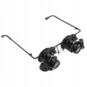 Lupa Okulary Zegarmistrzoskie Powiększające 20 Led