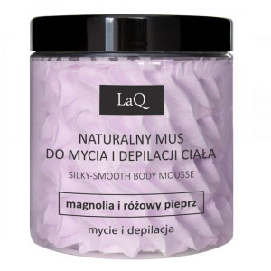 LaQ Kicia Magnolia mus do mycia i depilacji ciała Magnolia i Różowy Pieprz