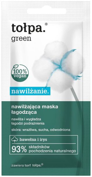 Tołpa Green- Nawilżanie Maska Do Twarzy - Nawilżająco - Łagodząca 8ml