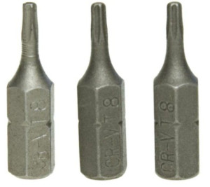 Końcówki Torx T15 X 25 Mm 3szt Bit Bity Grot Torxy