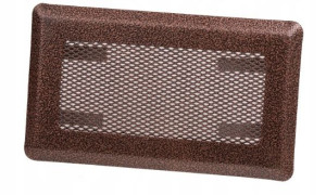 Kratka Wentylacyjna Kominowa 10x20 Metalowa Miedź