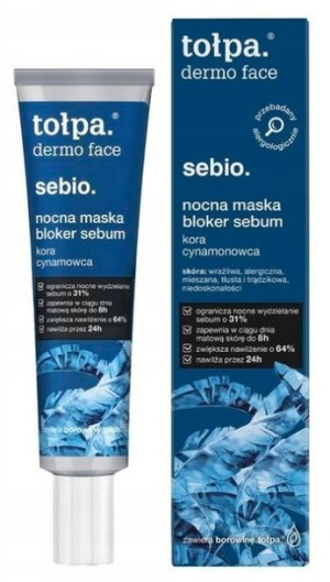 Tołpa Dermo Face Sebio. Maska Nocna - Bloker Sebum 40ml
