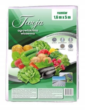 Agrowłóknina Wiosenna Biała Okryciowa 1,6 X 5 M