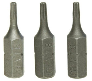 Końcówki Torx T25 X 25 Mm 3szt Bit Bity Grot Torxy