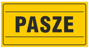 Tablica Tabliczka Znak Pcv Pasze 12x22 Cm Bhp