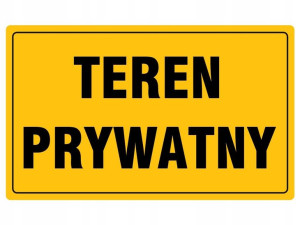 Tablica Pcv Tabliczka Teren Prywatny 20 X 33 Cm
