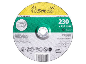 Tarcza Korundowa Do Betonu 230x2.0x22.2mm Wypukła