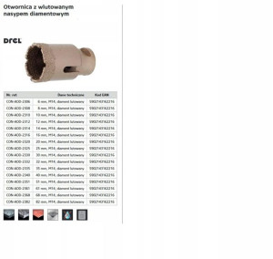 Otwornica Z Nasypem Diamentowym 6mm M14 Lutowany