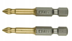 Końcówki Wkrętakowe Ph3 X 50 Mm Tytanowana 2 Szt.