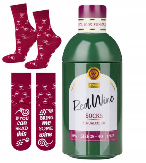 SKARPETKI Damskie w butelce Wino PREZENT dla niej