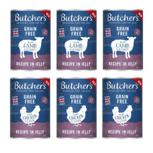 BUTCHER'S Original Recipe in Jelly, kawałki w galaretce 12x400g (pies) Mix