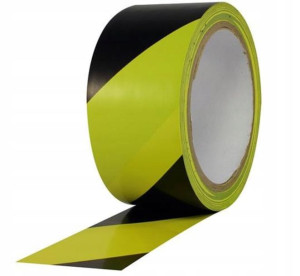 Taśma Ostrzegawcza Samoprzyl Żółto-czarna 50mm33m