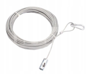 Linka Kominiarska Stalowa 10m Fi 3mm Szekla/gwint