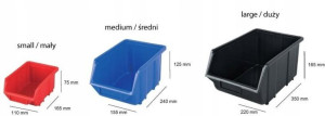Pojemnik Mag Ecobox 155x240x125 Średni Niebieski