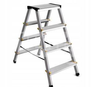 Drabina Alu Podest + 3 Stop 2x4 150kg 81cm Eu