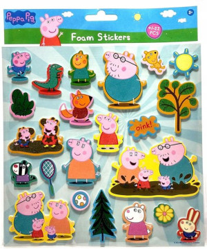 Naklejki piankowe Świnka Peppa 22 szt.