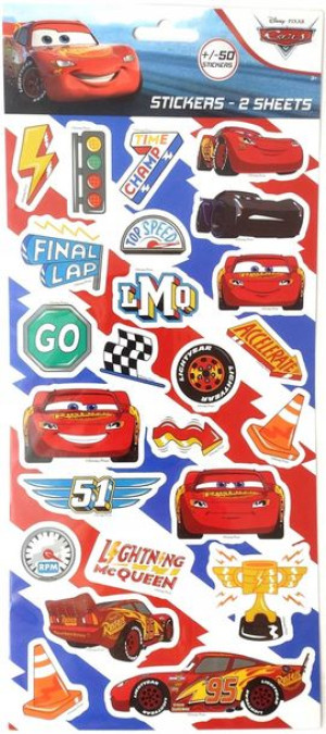 Naklejki Cars +/- 50 szt.