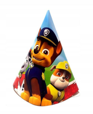 Czapeczki imprezowe - Psi Patrol 6 sztuk