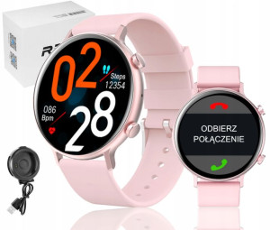 Smartwatch Damski Zegarek Dla Kobiety Rozmowy Kroki Puls Sen Menu Polski