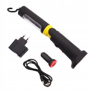 Lampa Warsztatowa Cob + Led Latarka Przegubowa