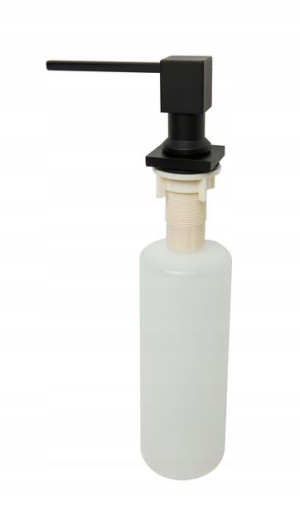 Dozownik Na Płyn Mydło Czarny Kwadratowy 400 Ml