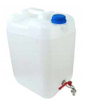 Kanister Plastik Do Wody 20l Z Kranem Metalowym