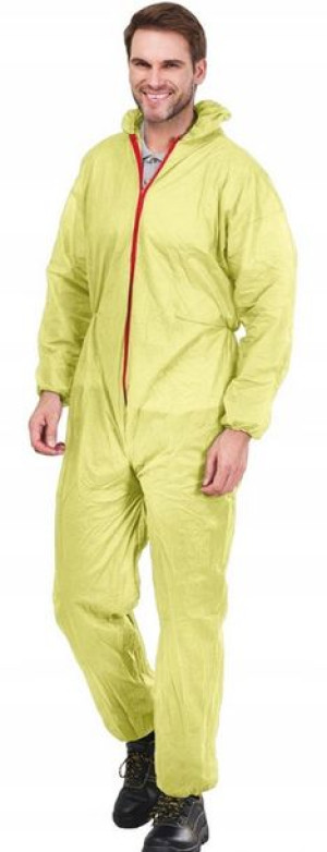 Kombinezon Ochronny Malarski Zapinany Żółty 3xl