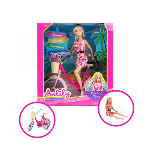 Lalka Anlily 30 Cm - Jazda Na Rowerze