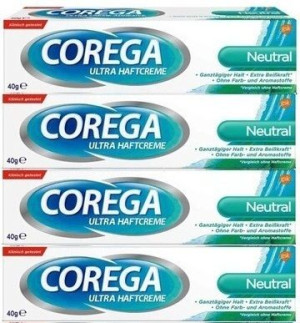 Corega krem do protez Neutral 40g z Niemiec Zestaw 4 szt