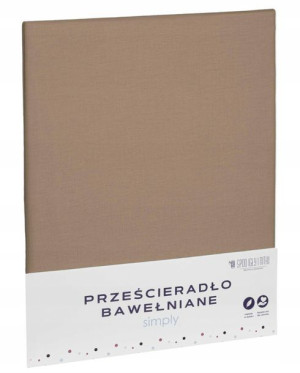 Bawełniane Prześcieradło 220x200 Beż