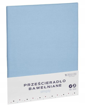 Bawełniane Prześcieradło 220x200 Błękit