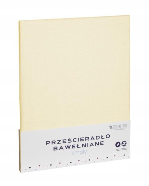 Bawełniane Prześcieradło 220x200 Krem