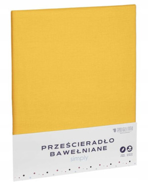 Bawełniane Prześcieradło 220x240 Musztarda
