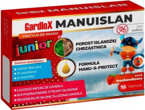 GardloX Manuislan Junior bez cukru 16 pastylek