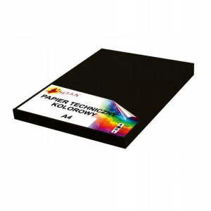 Papier techniczny A4 350g czarny 50 arkuszy