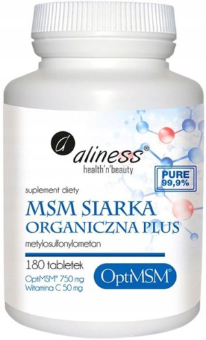 Aliness Msm Siarka Organiczna Plus Opti Msm 180tab