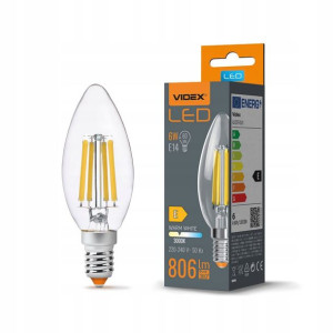 Żarówka LED Filament E14 C35 6W - Ciepły Biały