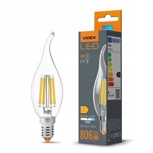 Żarówka LED Filament E14 C35 6W FLAME - Neutralny