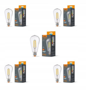 Żarówka LED Filament E27 6W ST64 Ściemnialna - Neu