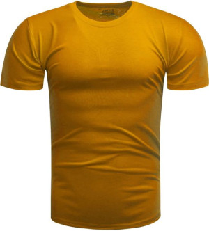 Koszulka męska t-shirt gładki musztardowy Recea  - L