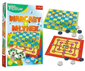 Gra Planszowa Trefliki Zestaw Warcaby Młynek Trefl