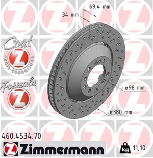 ZIMMERMANN 460.4534.70 Tarcza hamulcowa