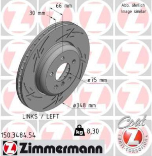 ZIMMERMANN 150.3484.54 Tarcza hamulcowa